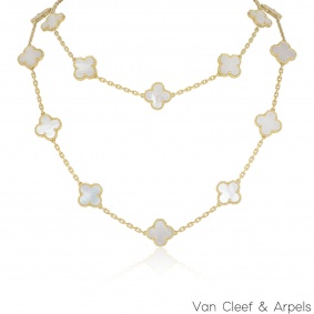 Van Cleef & Arpels Yellow Gold Vintage Alhambra Necklace VCARA42100